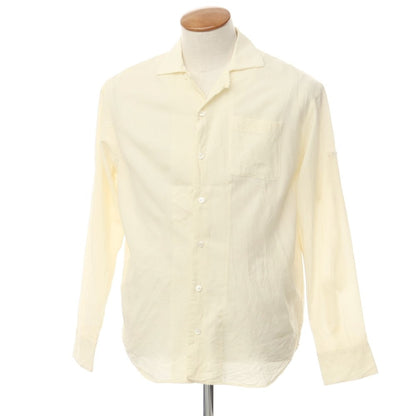 [Used] Bagutta Wool Open Collar Casual Shirt Light Yellow [39] [Condition Rank B] [Men&