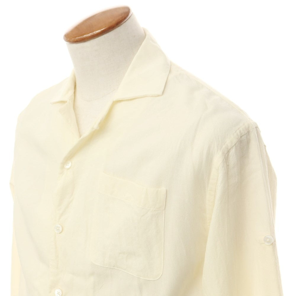 [Used] Bagutta Wool Open Collar Casual Shirt Light Yellow [39] [Condition Rank B] [Men&