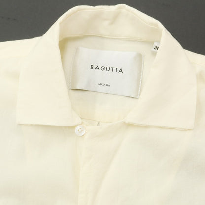 [Used] Bagutta Wool Open Collar Casual Shirt Light Yellow [39] [Condition Rank B] [Men&