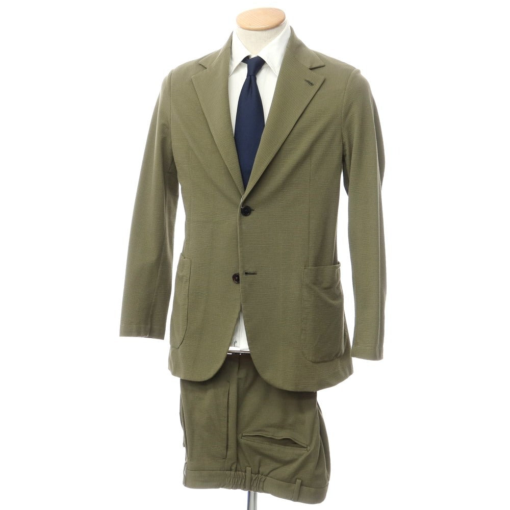 [Used] Finjack Cotton Polyester Set Up 2 Button Suit Olive [44] [Condition Rank B] [Men&