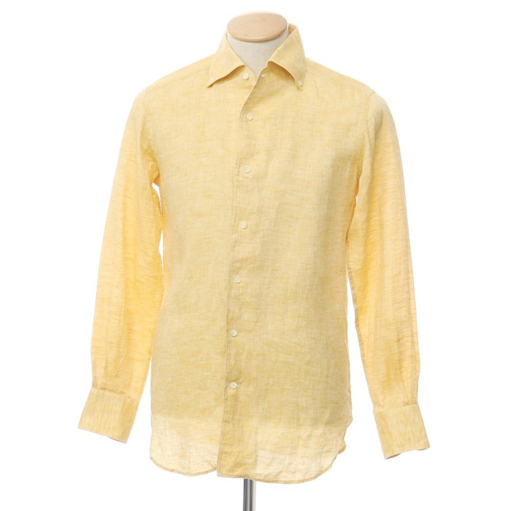 [Used] ORIAN Linen Button-down Shirt Orange Yellow [37] [Condition Rank B] [Men&