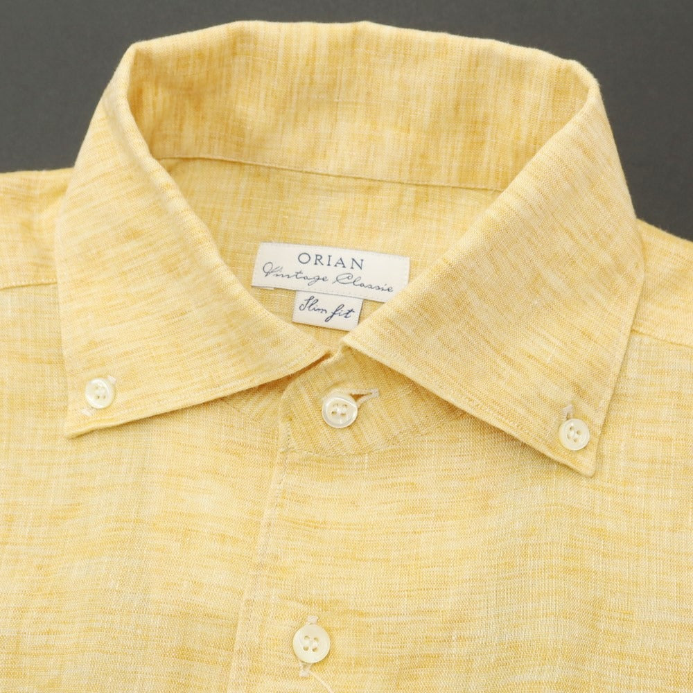 [Used] ORIAN Linen Button-down Shirt Orange Yellow [37] [Condition Rank B] [Men&