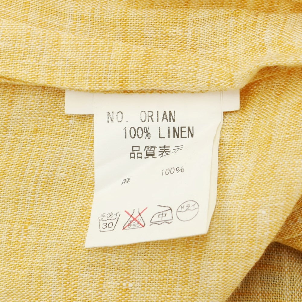 [Used] ORIAN Linen Button-down Shirt Orange Yellow [37] [Condition Rank B] [Men&