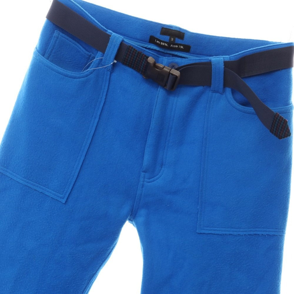 【中古】ナインティナイン パーセント イズ 99%IS- ウールナイロン ベルテッドパンツ ブルー【サイズ3】【 状態ランクC 】【 メンズ 】 [EPD]
