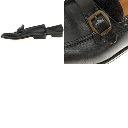 [Used] Salvatore Ferragamo Embossed Leather Strap Loafers Black [Size 7 1/2 EE] [BLK] [S/S/A/W] [Condition Rank C] [Men&