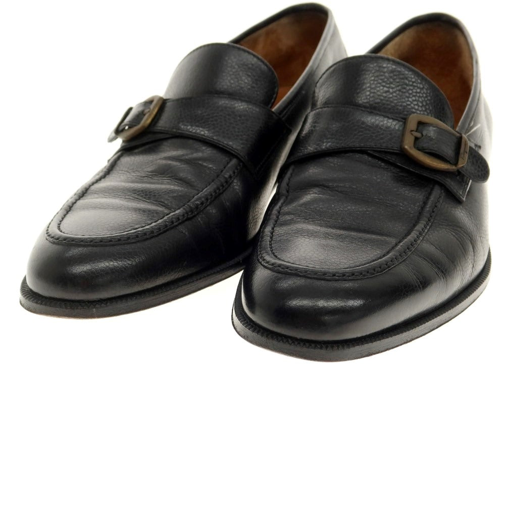 [Used] Salvatore Ferragamo Embossed Leather Strap Loafers Black [Size 7 1/2 EE] [BLK] [S/S/A/W] [Condition Rank C] [Men&