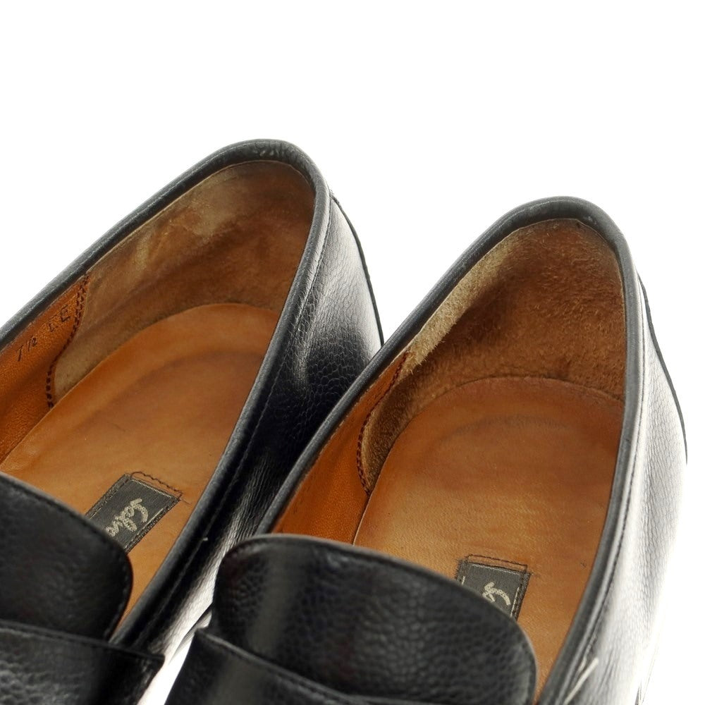 [Used] Salvatore Ferragamo Embossed Leather Strap Loafers Black [Size 7 1/2 EE] [BLK] [S/S/A/W] [Condition Rank C] [Men&