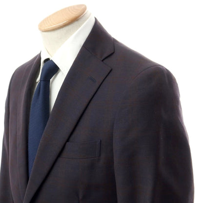 [Used] DIFFERENCE Wool Check 2-Button Suit Navy x Brown [44/73] [Condition Rank C] [Men&