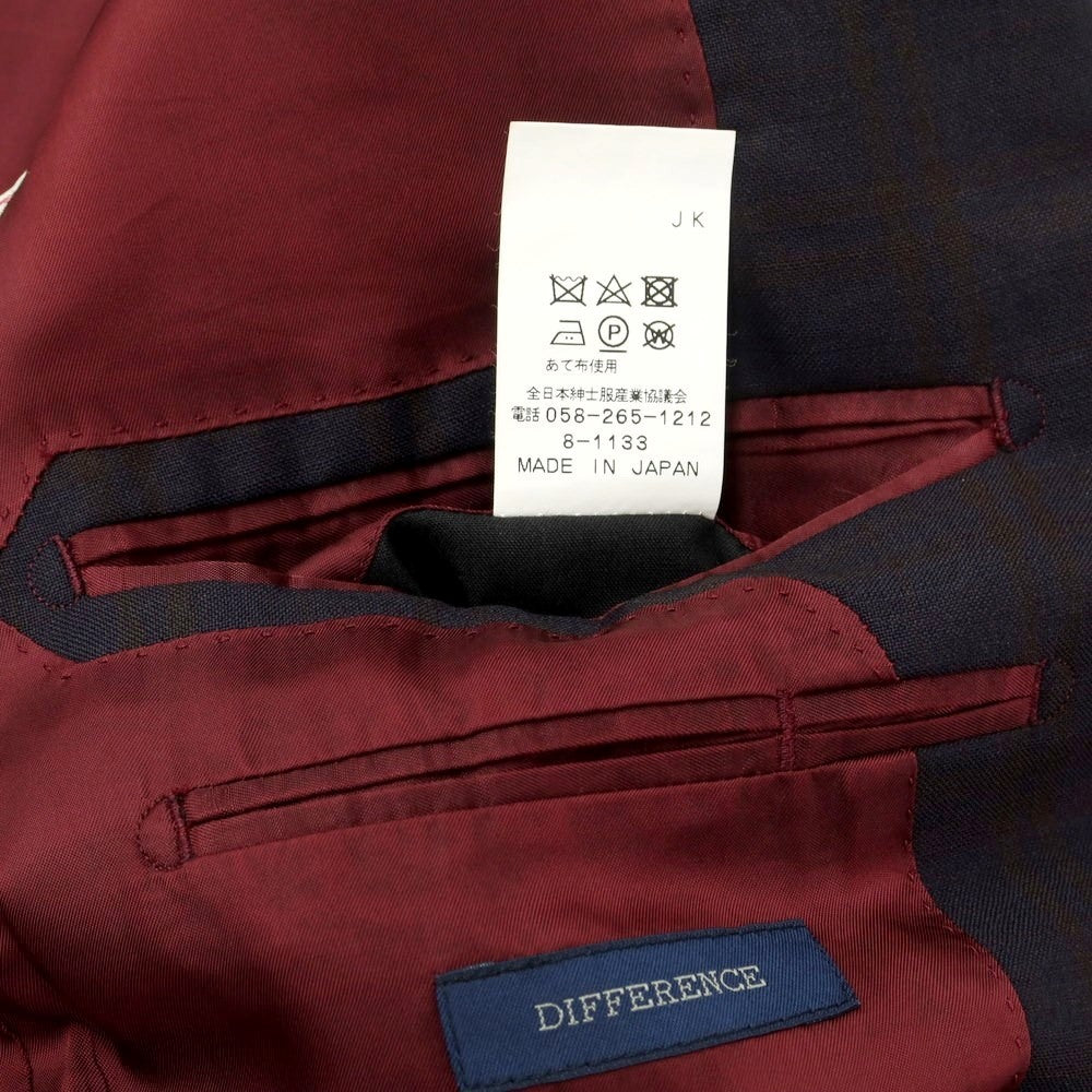 [Used] DIFFERENCE Wool Check 2-Button Suit Navy x Brown [44/73] [Condition Rank C] [Men&