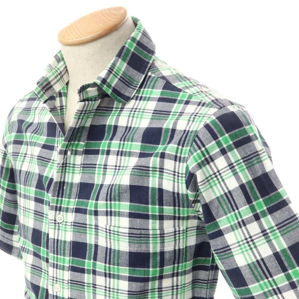 [Used] BLACK FLEECE BY Brooks Brothers Oxford Check Short Sleeve Shirt Navy x Green [BB00] [Condition Rank B] [Men&