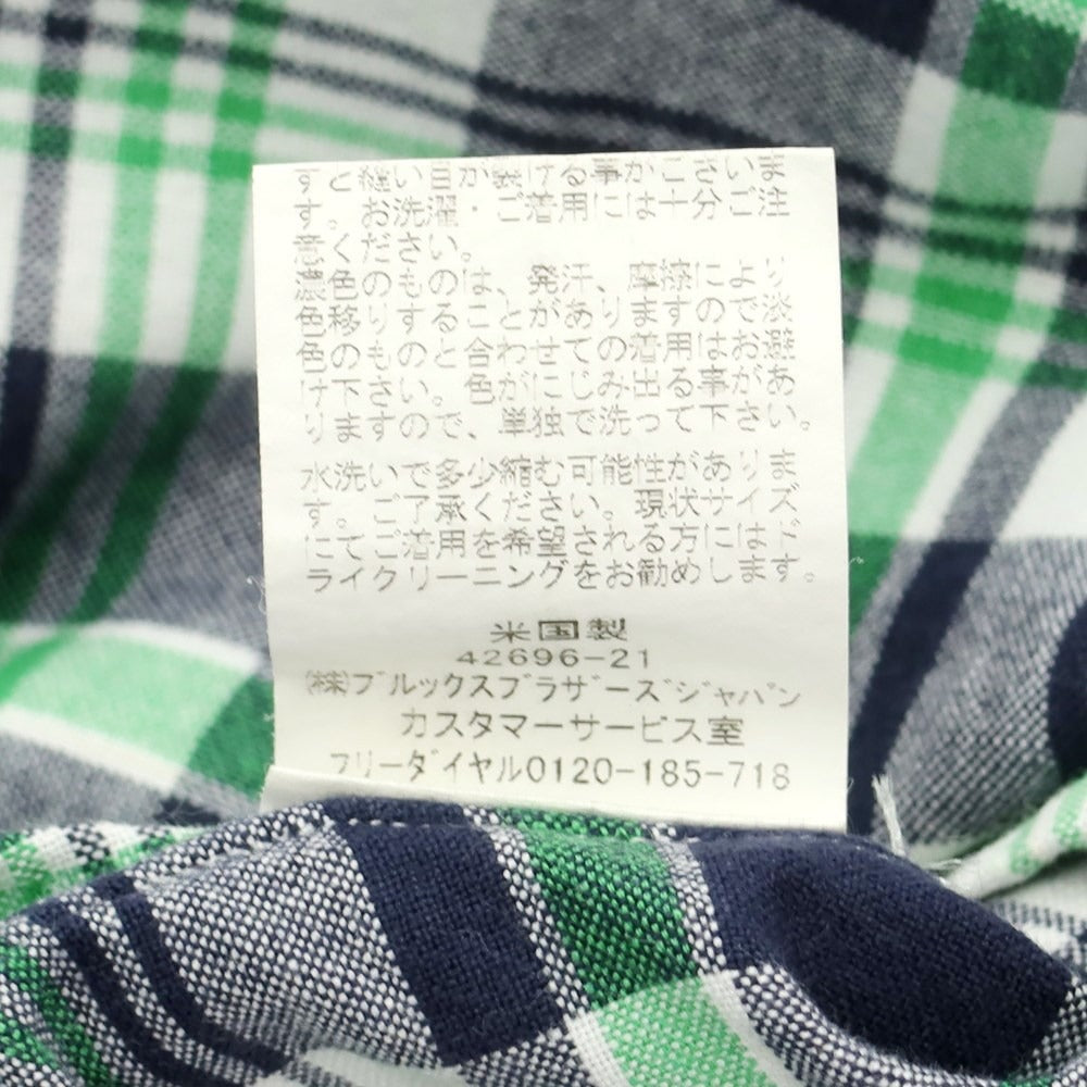 [Used] BLACK FLEECE BY Brooks Brothers Oxford Check Short Sleeve Shirt Navy x Green [BB00] [Condition Rank B] [Men&