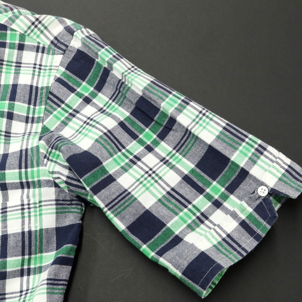 [Used] BLACK FLEECE BY Brooks Brothers Oxford Check Short Sleeve Shirt Navy x Green [BB00] [Condition Rank B] [Men&