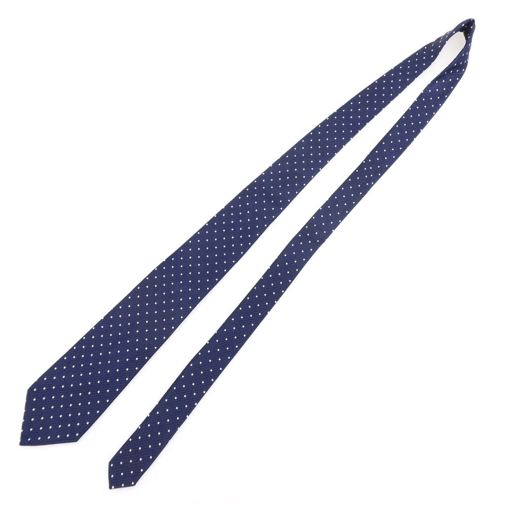 [Used] Les Copains Dot 3-fold Silk Tie Navy x White [Condition Rank B] [Men&