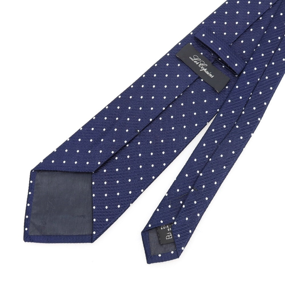 [Used] Les Copains Dot 3-fold Silk Tie Navy x White [Condition Rank B] [Men&