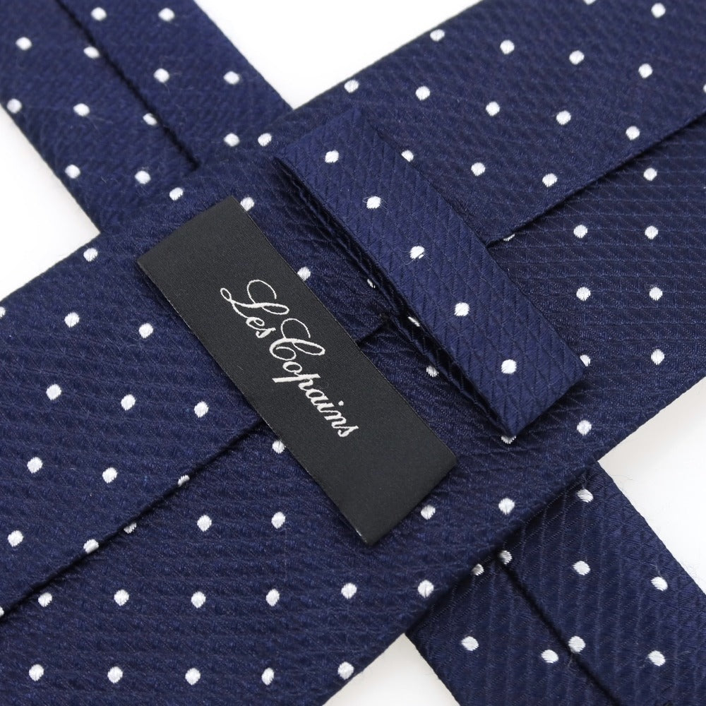 [Used] Les Copains Dot 3-fold Silk Tie Navy x White [Condition Rank B] [Men&