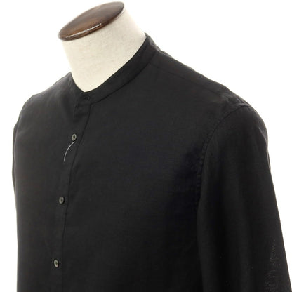 [Used] SHIPS Linen Band Collar Shirt Black [L] [Condition Rank B] ​​[Men&