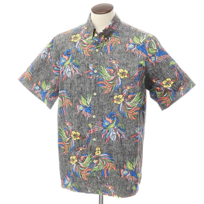 [Used] AVANTI cotton print short sleeve BD shirt, gray x multicolor [2XL] [Condition rank C] [Men&