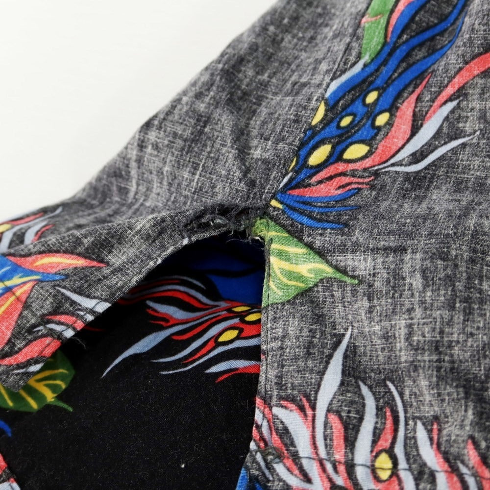 [Used] AVANTI cotton print short sleeve BD shirt, gray x multicolor [2XL] [Condition rank C] [Men&