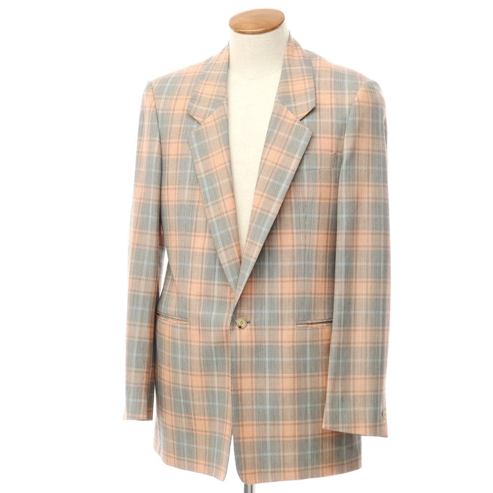 [Used] E.TAUTZ Wool Check Jacket Gray x Orange [Size 38] [GRY] [S/S] [Condition Rank A] [Men&