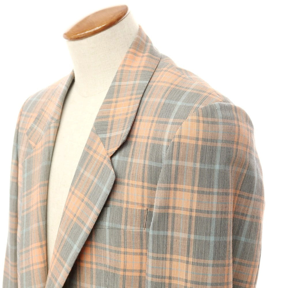 [Used] E.TAUTZ Wool Check Jacket Gray x Orange [Size 38] [GRY] [S/S] [Condition Rank A] [Men&