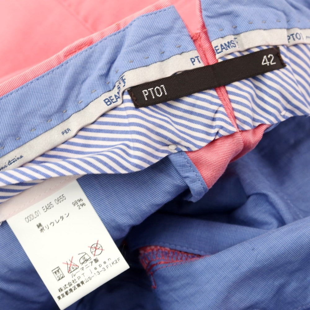 [Used] PT01 BEAMS F Custom Cotton Casual Slacks Pants Pink [42] [Condition Rank B] [Men&