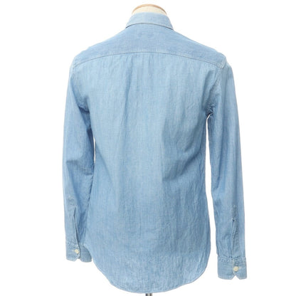 [Used] Salvatore Piccolo Cotton Linen Work Shirt Light Blue [S] [Condition Rank D] [Men&