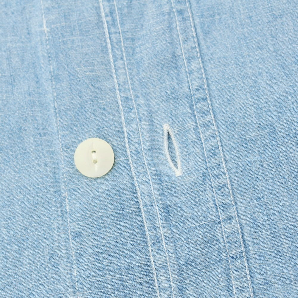 [Used] Salvatore Piccolo Cotton Linen Work Shirt Light Blue [S] [Condition Rank D] [Men&