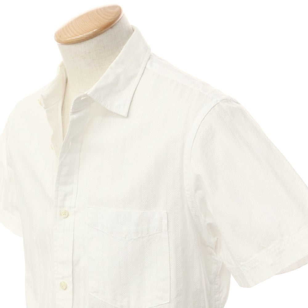 [Used] Scotch &amp;amp; Soda Striped Cotton Short Sleeve Shirt White [S] [Condition Rank C] [Men&