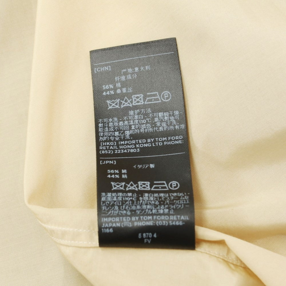 [Used] Tom Ford Cotton Silk Shirt Beige [42] [Condition Rank B] [Men&