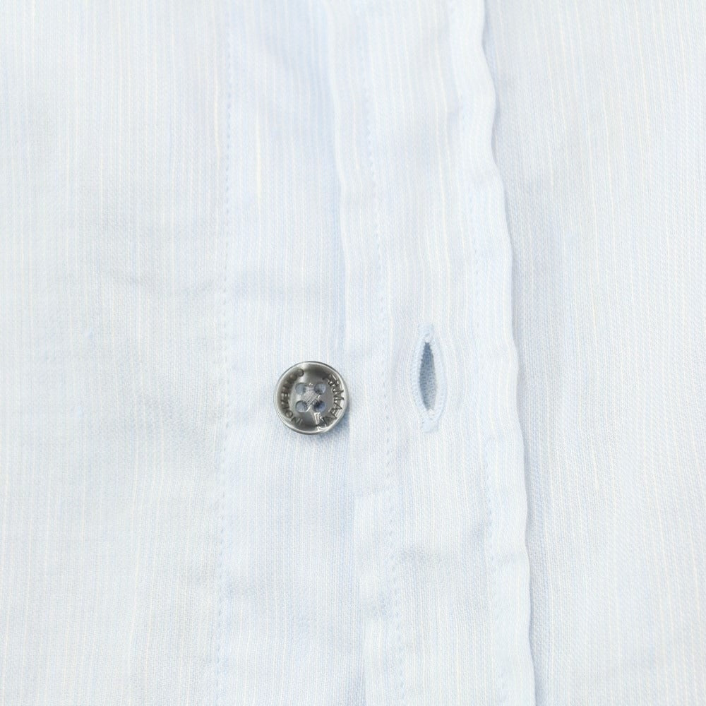 [Used] ARMANI COLLEZIONI Striped Casual Shirt Light Blue x White [L] [Condition Rank D] [Men&