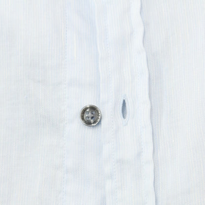 [Used] ARMANI COLLEZIONI Striped Casual Shirt Light Blue x White [L] [Condition Rank D] [Men&