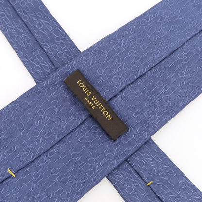 [Used] Louis Vuitton LOUIS VUITTON 3-fold silk tie, blue [Condition: C] [Men&