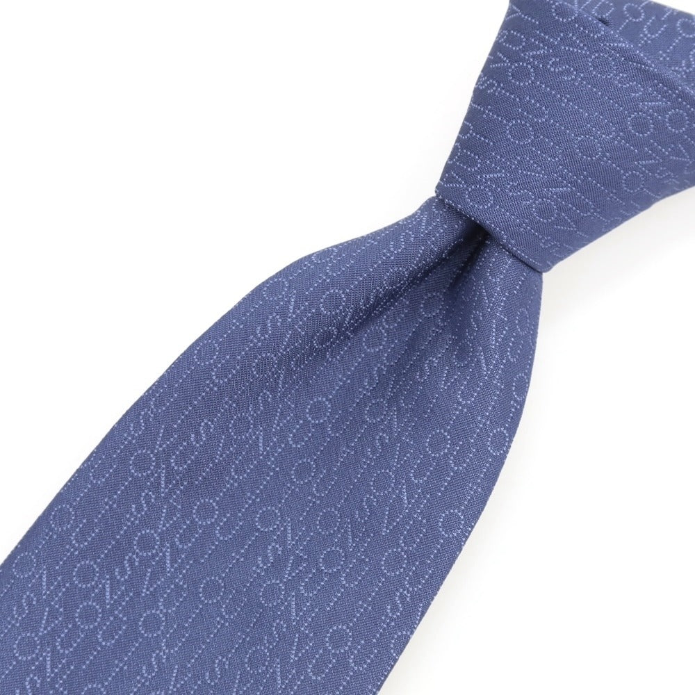 [Used] Louis Vuitton LOUIS VUITTON 3-fold silk tie, blue [Condition: C] [Men&