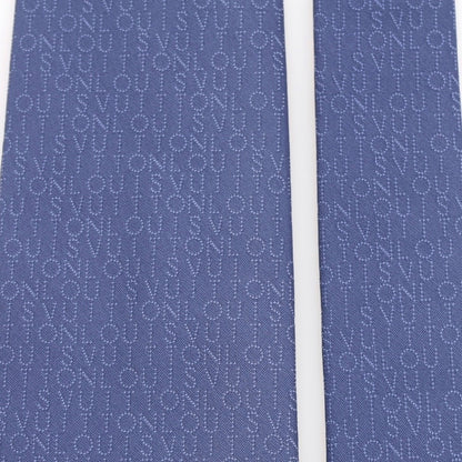 [Used] Louis Vuitton LOUIS VUITTON 3-fold silk tie, blue [Condition: C] [Men&