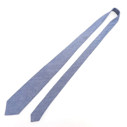 [Used] Fumagalli Herringbone Linen Cotton Tie Navy [Condition Rank C] [Men&