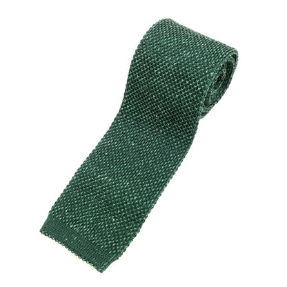 [Used] FIORIO Silk Linen Knit Tie Green [Condition Rank B] [Men&