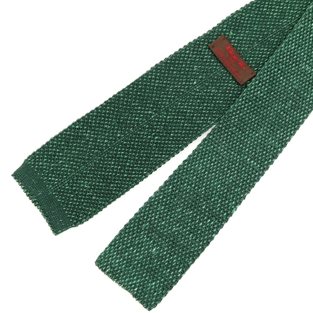 [Used] FIORIO Silk Linen Knit Tie Green [Condition Rank B] [Men&