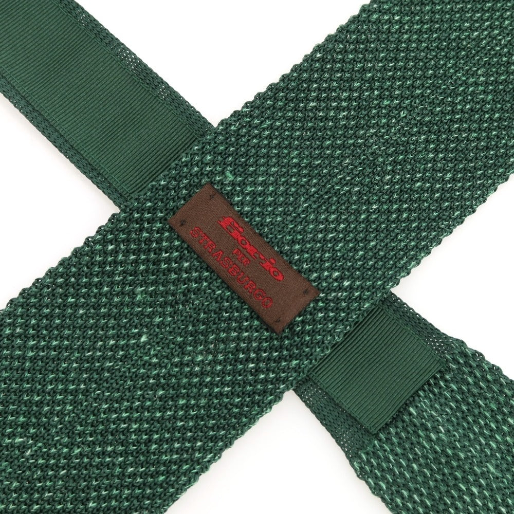 [Used] FIORIO Silk Linen Knit Tie Green [Condition Rank B] [Men&