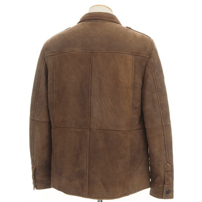 [Used] Brunello Cucinelli Mouton Leather Jacket Blouson Brown [Size S] [BRW] [A/W] [Condition Rank C] [Men&