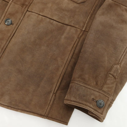 [Used] Brunello Cucinelli Mouton Leather Jacket Blouson Brown [Size S] [BRW] [A/W] [Condition Rank C] [Men&