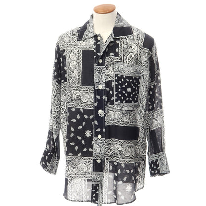 [Used] Destin cotton silk paisley shirt, black x white [M] [Condition rank B] [Men&