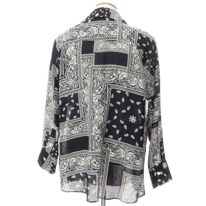 [Used] Destin cotton silk paisley shirt, black x white [M] [Condition rank B] [Men&