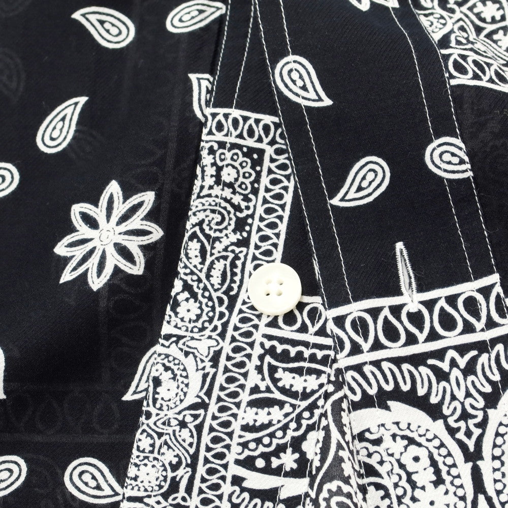 [Used] Destin cotton silk paisley shirt, black x white [M] [Condition rank B] [Men&