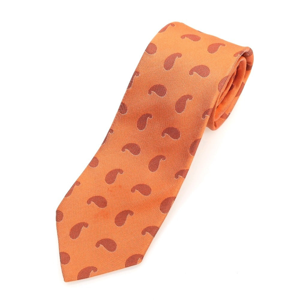 [Used] EREDI CHIARINI Paisley 3-fold silk tie, orange [Condition: B] [Men&