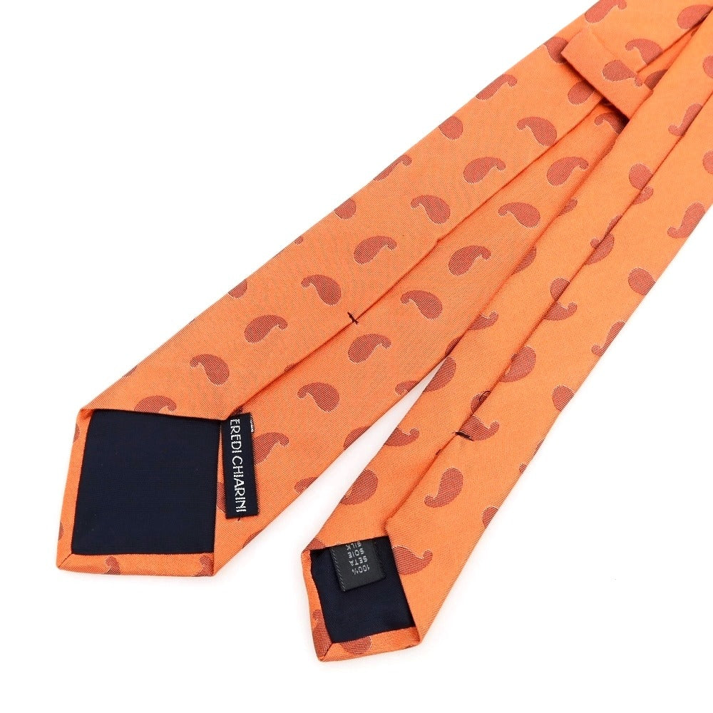 [Used] EREDI CHIARINI Paisley 3-fold silk tie, orange [Condition: B] [Men&