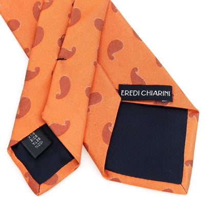 [Used] EREDI CHIARINI Paisley 3-fold silk tie, orange [Condition: B] [Men&