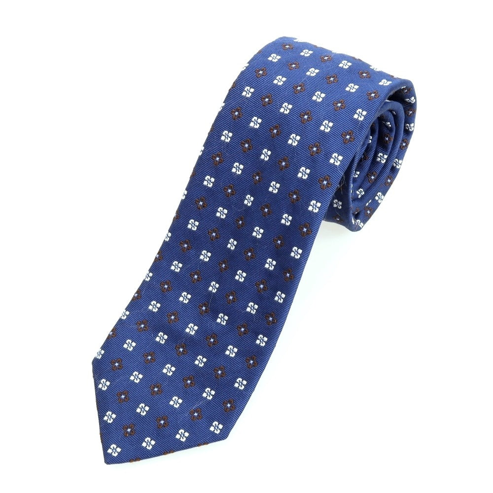 [Used] Altea Komon 3-fold silk cotton tie, navy [Condition: C] [Men&