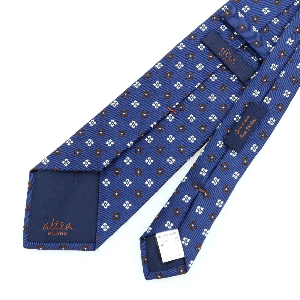 [Used] Altea Komon 3-fold silk cotton tie, navy [Condition: C] [Men&