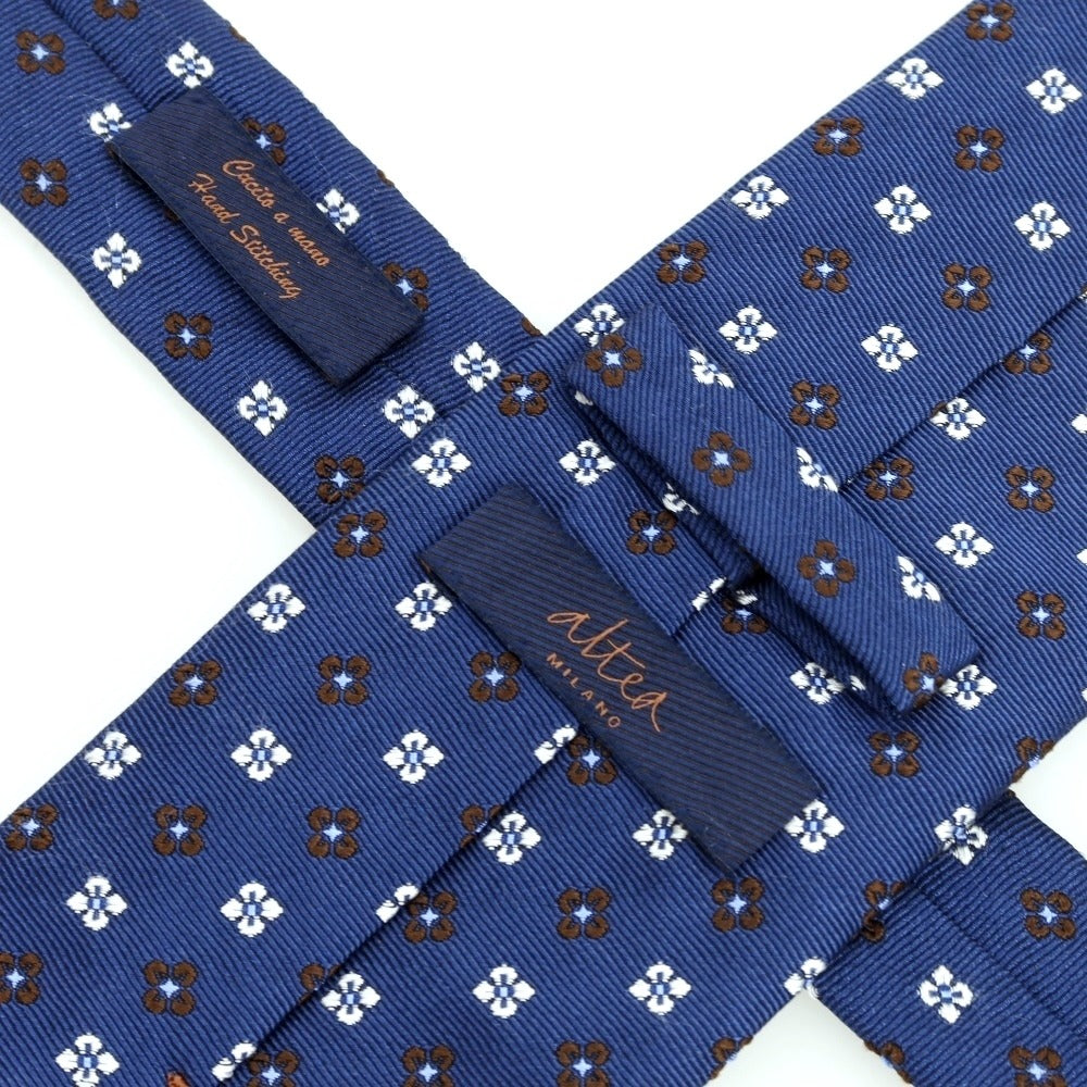 [Used] Altea Komon 3-fold silk cotton tie, navy [Condition: C] [Men&