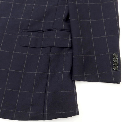 [Used] Artigianale wool mohair cashmere check 3 button suit navy x grey [50] [Condition rank B] [Men&